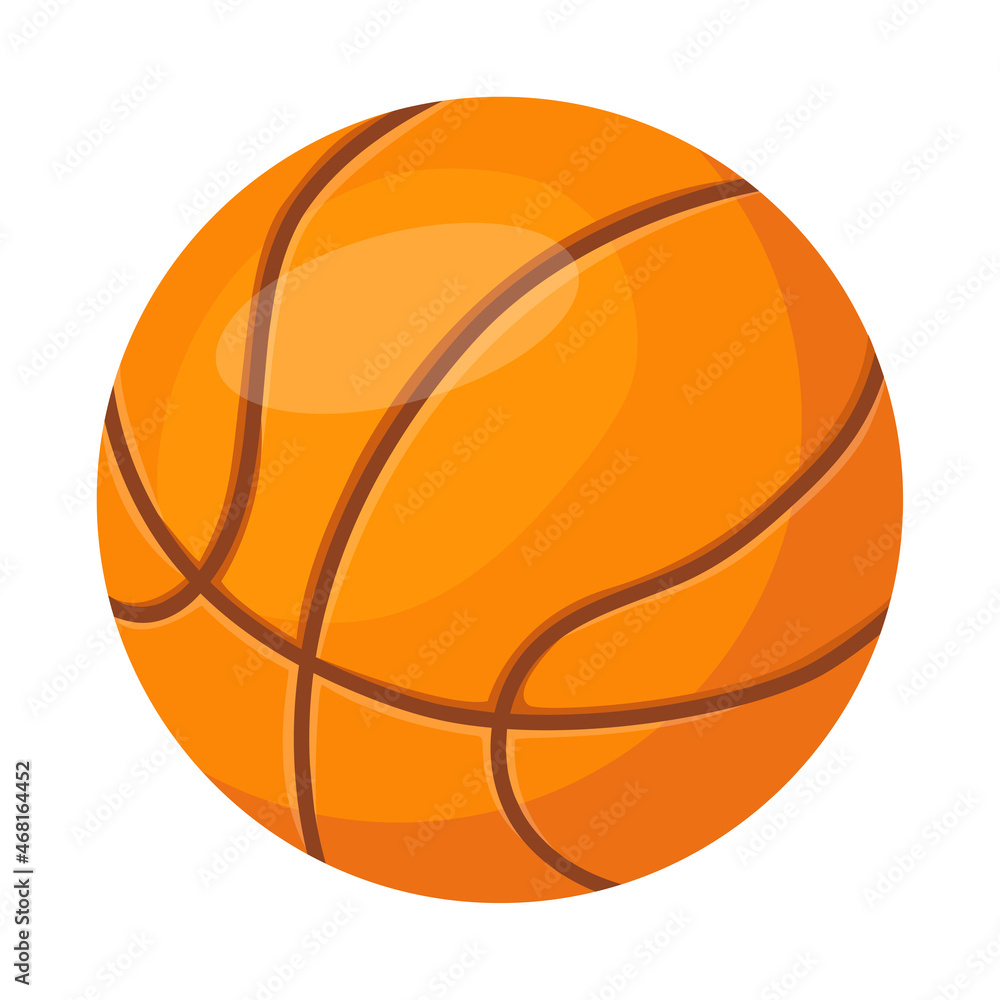 basketball sport ball. Logo teams for game outdoor, vector Illustration