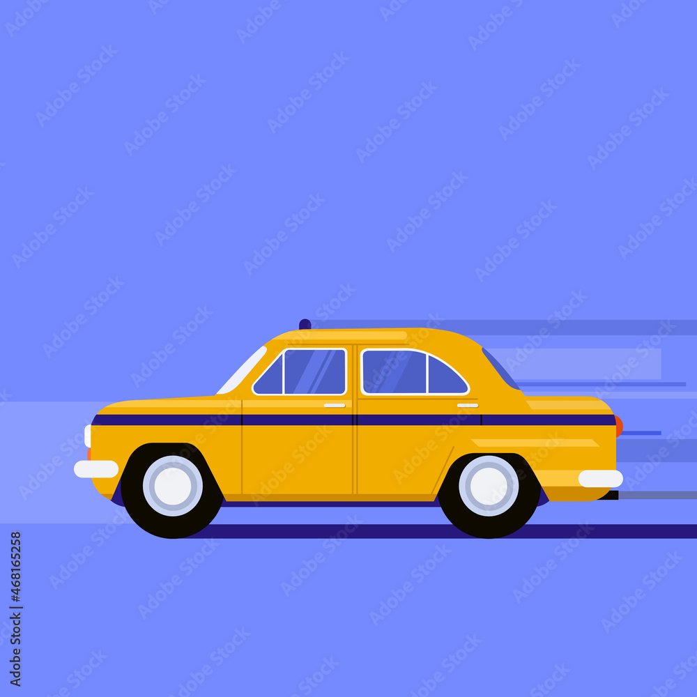Illustration of popular yellow taxi of Kolkata in India Illustration of popular yellow taxi of Kolkata in India