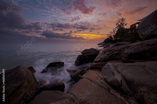 Sea sunsets on Phuket island