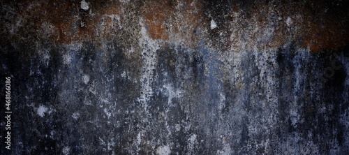 Scary dark cement for the background. old walls full of stains and scratches © ShutterMe