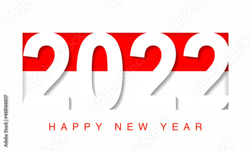 2022 happy new year in indonesia flag, countries 2022 new year collection