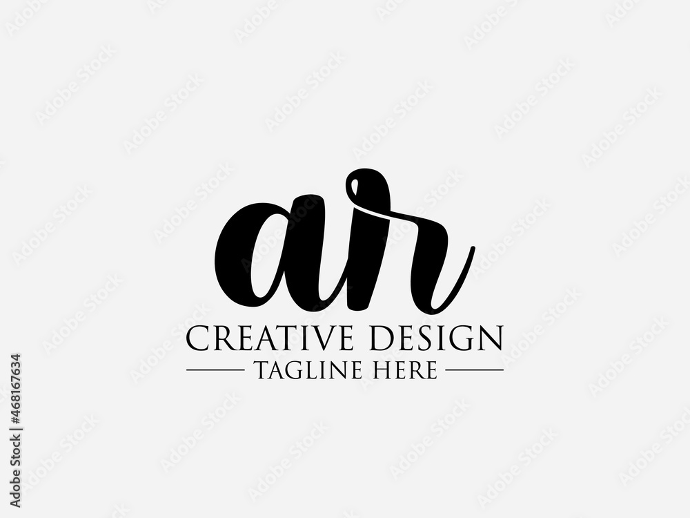 Initials cutting AR Logo Vector Template and luxury logo. Initials cutting AR Logo Vector Template and luxury logo.