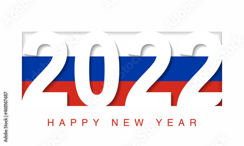 2022 happy new year in russia flag, countries 2022 new year collection