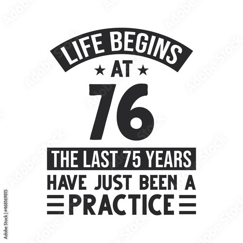 Photography 76th birthday design