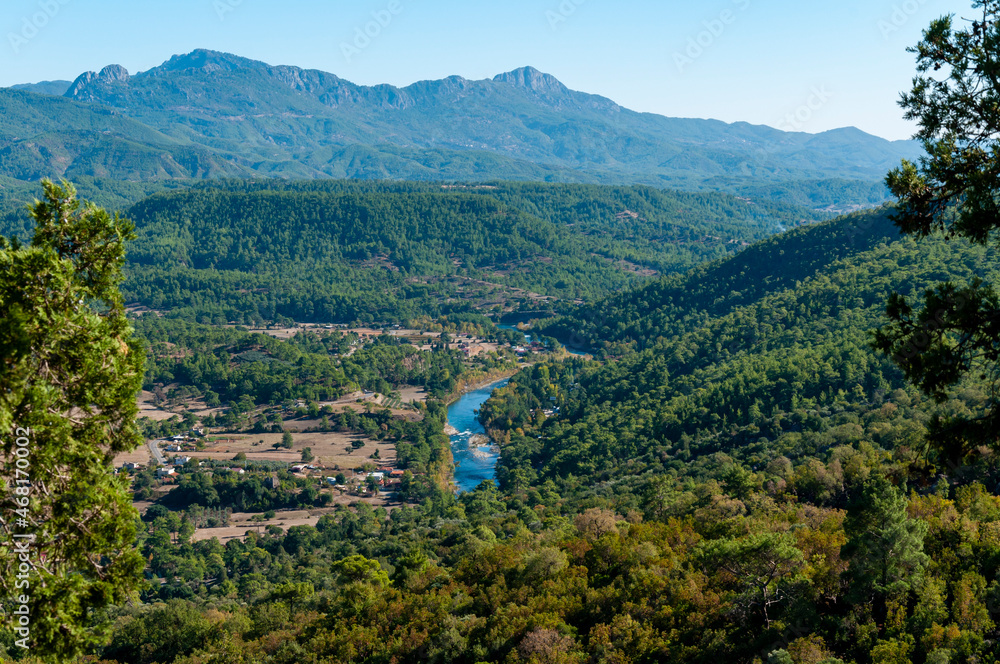 Fototapeta premium Köprülü Kanyon National Park. Bridge and water resources. Manavgat, Antalya, Turkey.