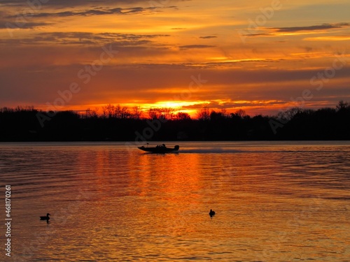 Sunrise at lake Simcoe, Ontario, Canada