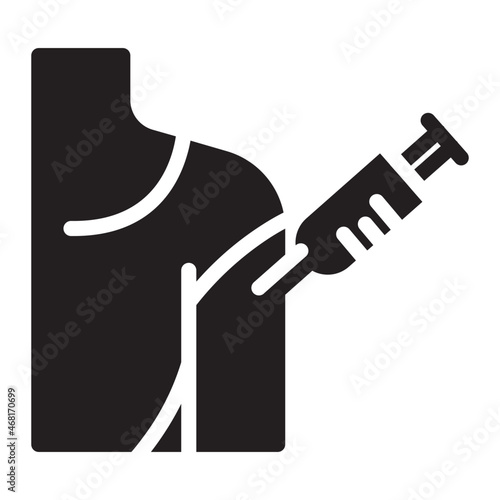 Vaccination glyph icon