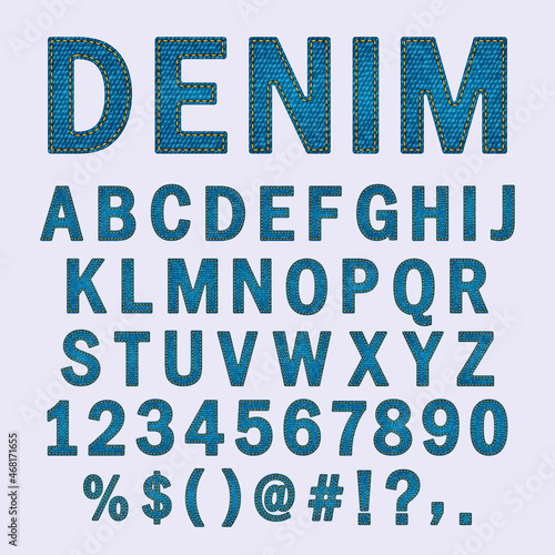 Denim English alphabet