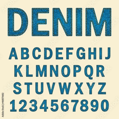 Denim English alphabet