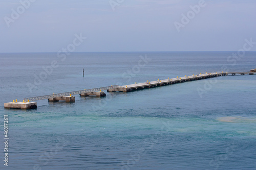 old pier in the sea