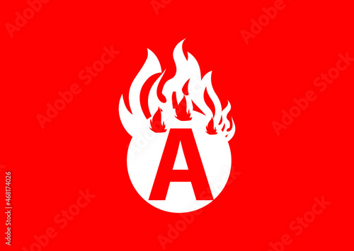 Fire A Letter Logo And Icon Design Template