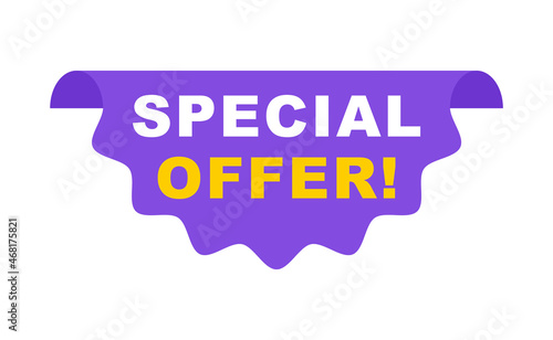 Special offer banner. Super Sale sign. Vector illustration.