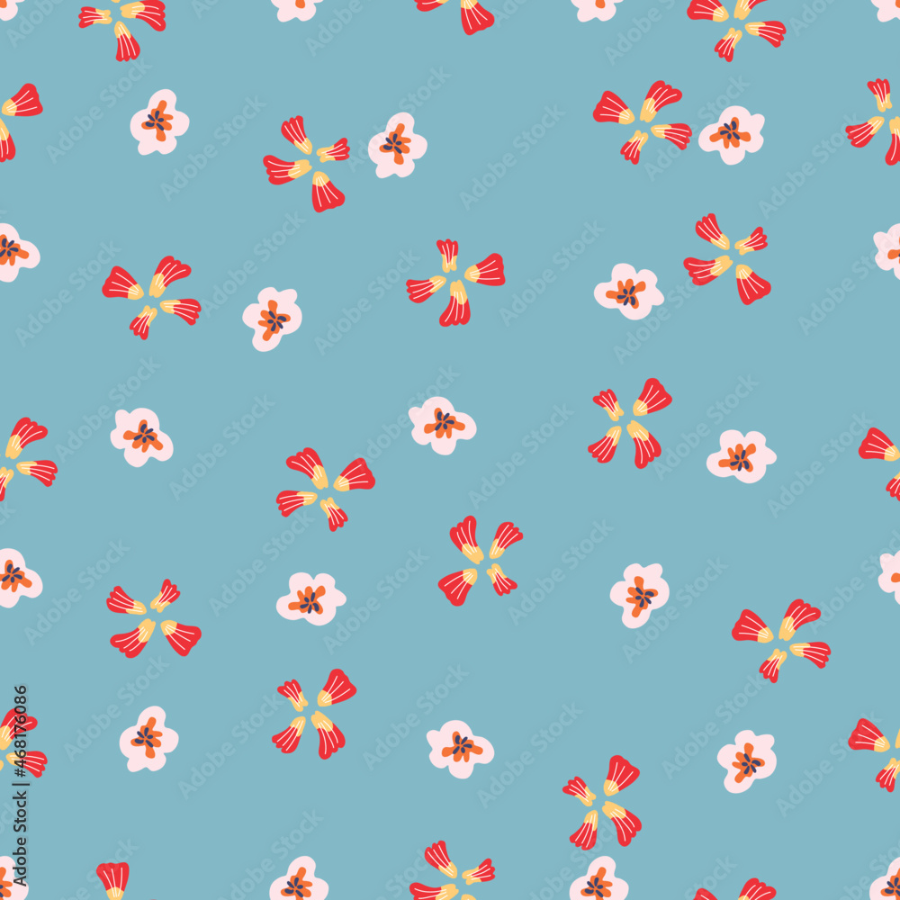 Floral art, Flowers and leaf Seamless pattern, Vector illustration. Floral art, Flowers and leaf Seamless pattern, Vector illustration.