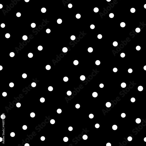 Seamless polka dot pattern. Vector abstract texture with random hand drawn spots.