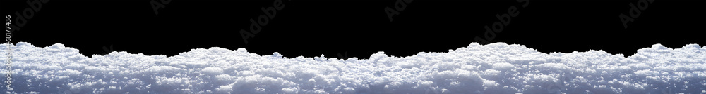 White snow edge to be used as a foreground border or frame for a Christmas background image.