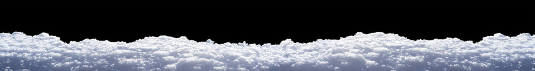 White snow edge to be used as a foreground border or frame for a Christmas background image.