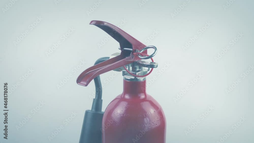 Fire Extinguisher By Wall With Smoke Building Up Fire Extinguisher By Wall With Smoke Building Up