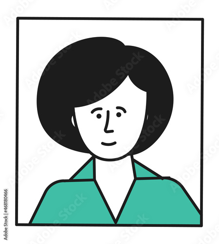 Woman portrait. Generic female avatar. Gender placeholder