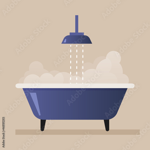 Bath steam. Beauty treatment. Health care. Skin care. Clean skin. Spa body care.
