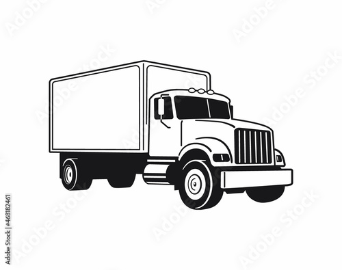 Moving Truck. Cargo Delivery Truck Isolated. Delivery truck. Vector illustration