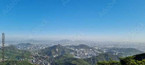 Photography panorama of the mountains