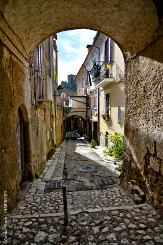 A narrow street in Caiazzo, a small village in the mountains of the province of Caserta, Italy. © Giambattista