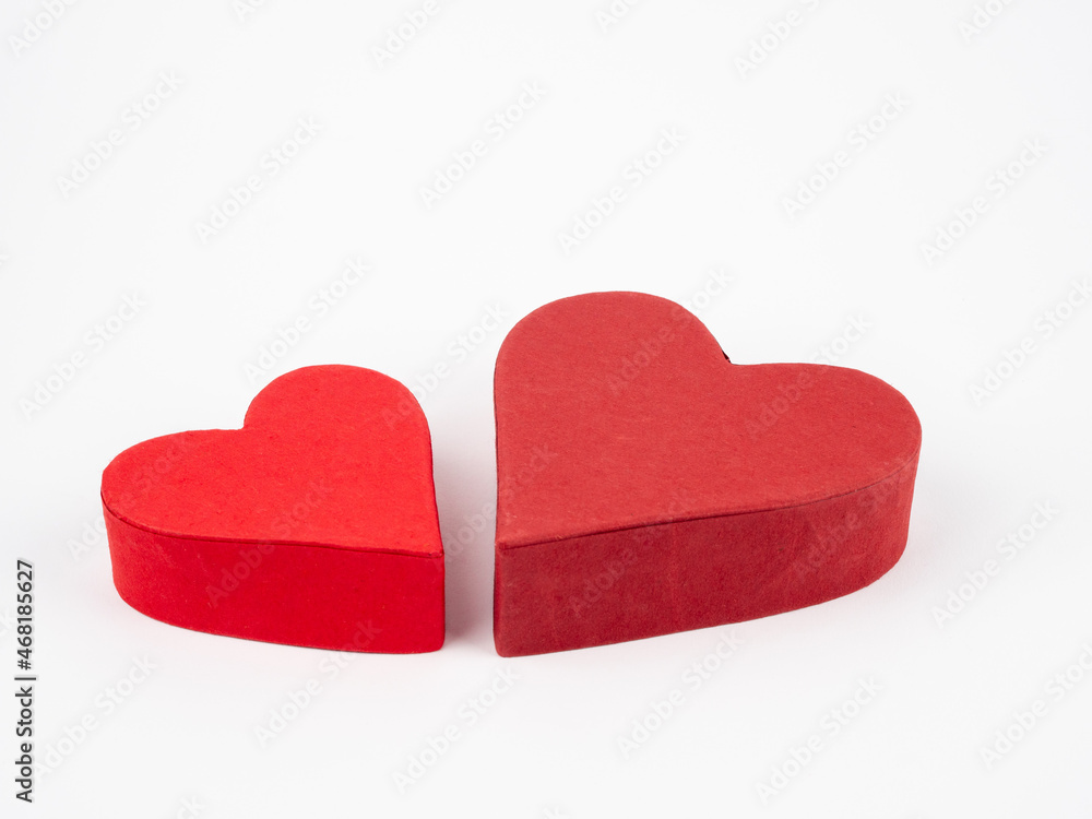 Red heart on a white background. Red heart on a white background.