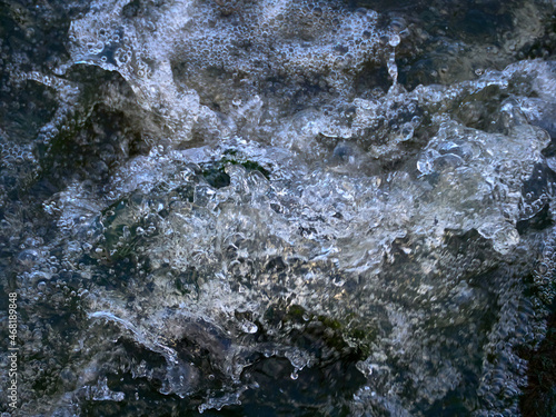 Boiling water in the river