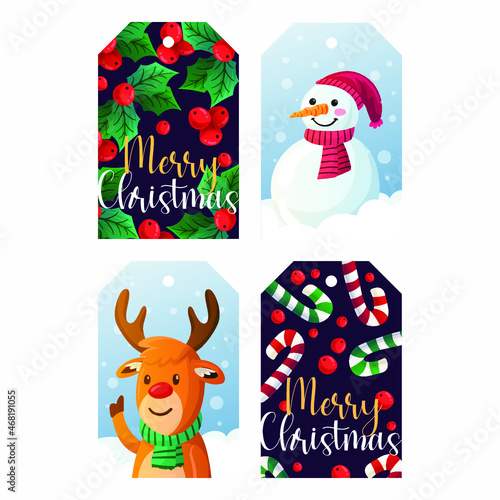 christmas card labels holiday ornament