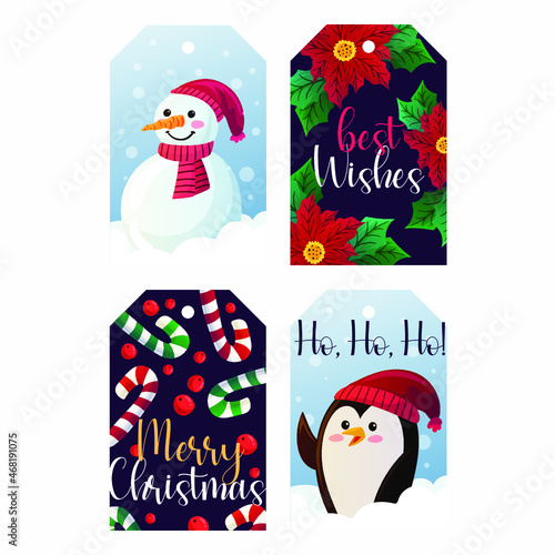 christmas card labels holiday ornament