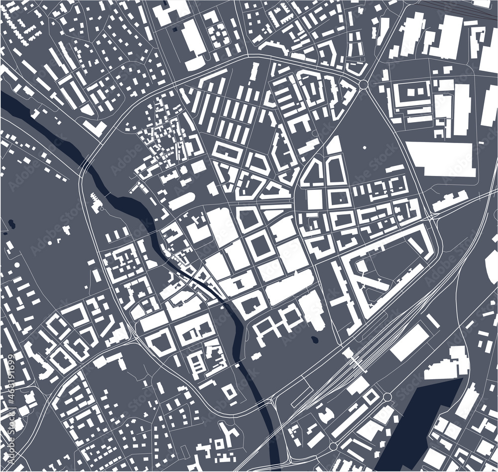 Fototapeta premium map of the city of Vasteras, Sweden