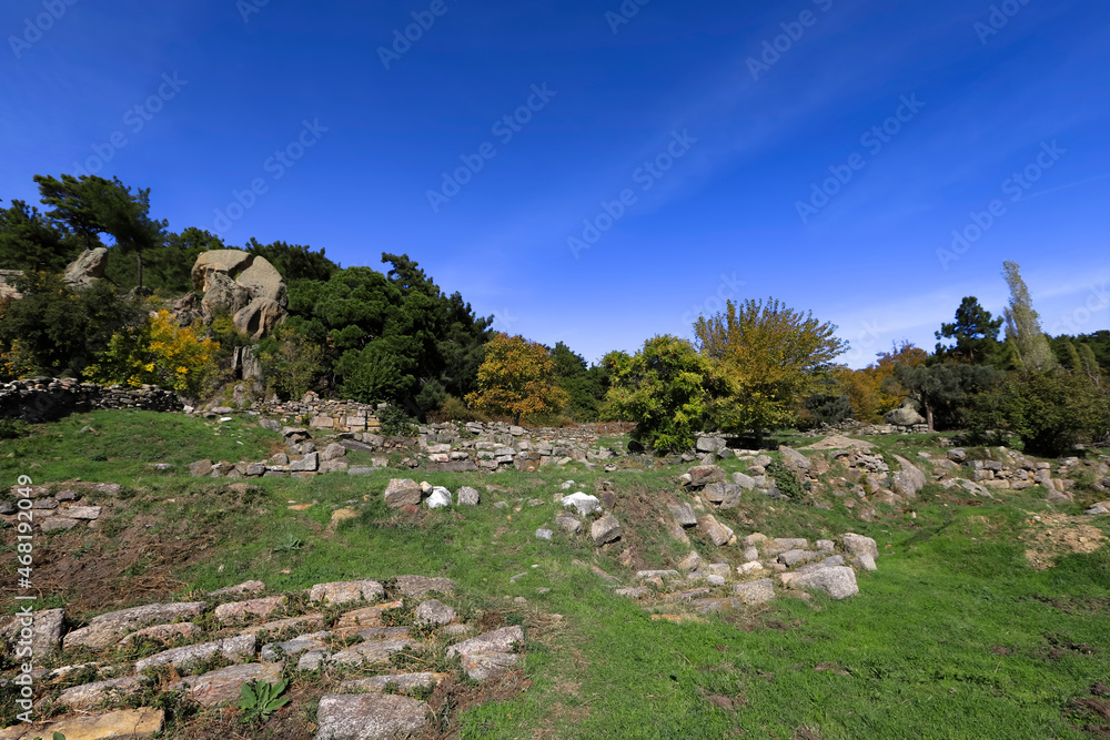 The city is ancient.Ruins of the ancient Roman city.Labranda.Milas.Turkey