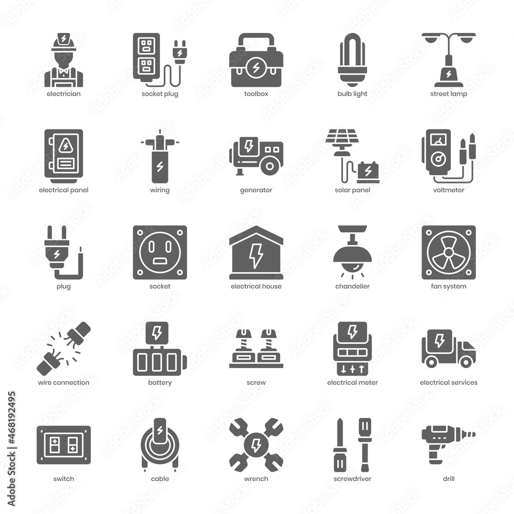 Electric Element icon pack for your website design, logo, app, UI. Electric Element icon glyph design. Vector graphics illustration and editable stroke. Electric Element icon pack for your website design, logo, app, UI. Electric Element icon glyph design. Vector graphics illustration and editable stroke.
