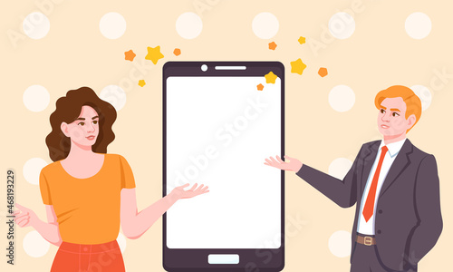 Smartphone screen guide concept
