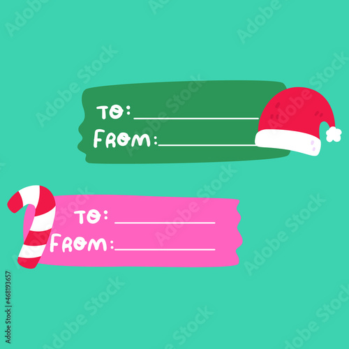 christmas card labels holiday ornament