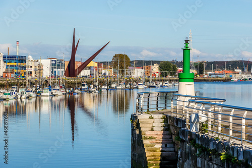 Photography Fish and industrial Harbor in the city of Aviles, Spain