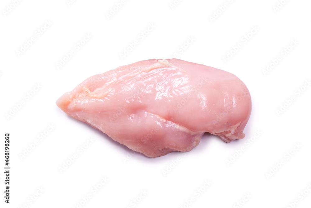 Raw chicken fillet isolated on white background. Raw chicken fillet isolated on white background.