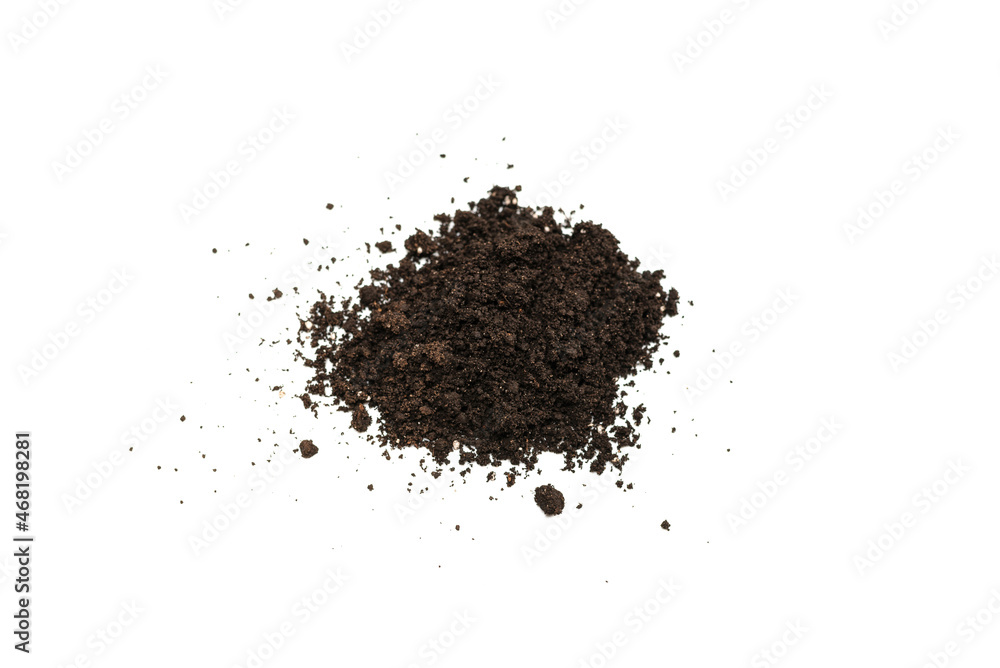 Black land for plant isolated on white background. Black land for plant isolated on white background.