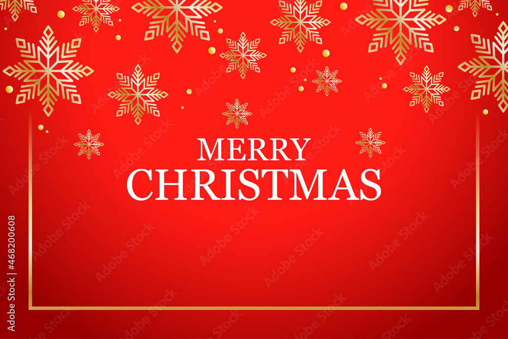 Merry christmas wishes card with golden luxury concept 