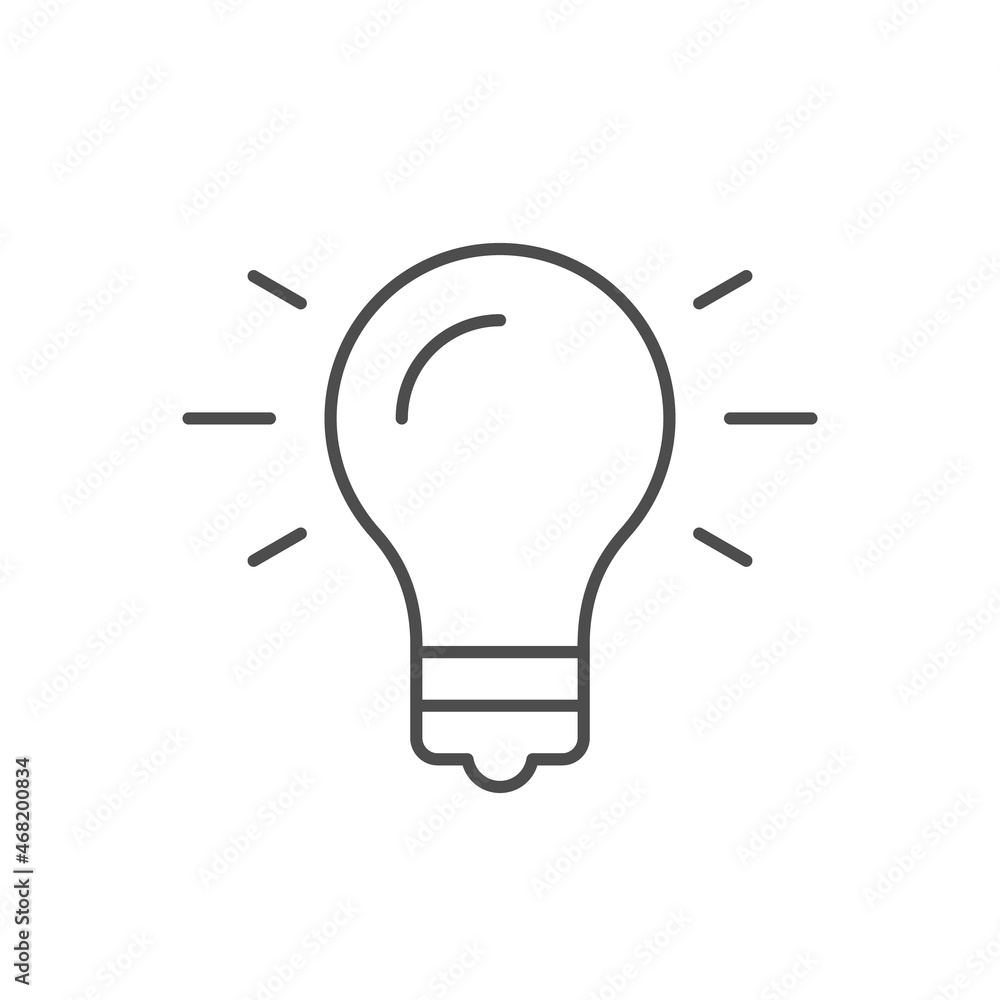Light bulb line outline icon Light bulb line outline icon