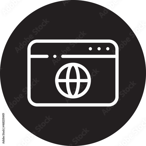 browsing glyph icon