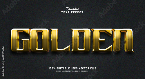 Golden editable text effect style 
