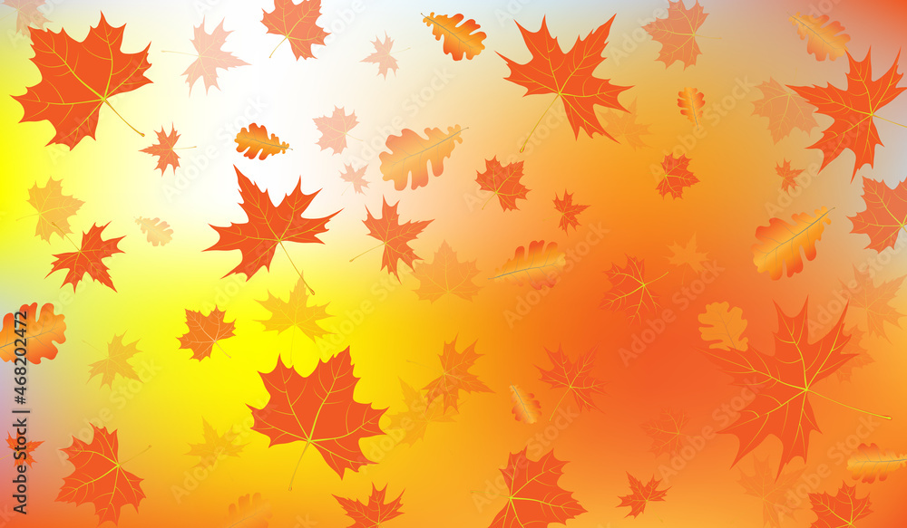 Vector illustration. Autumn leaves on rainy glass texture. concept of fall season. autumn background. orange maple leaves in rain. rainy day weather Vector illustration. Autumn leaves on rainy glass texture. concept of fall season. autumn background. orange maple leaves in rain. rainy day weather