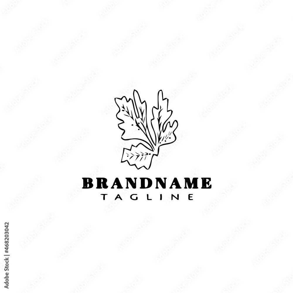 cilantro logo cartoon icon design template black shape vector illustration cilantro logo cartoon icon design template black shape vector illustration