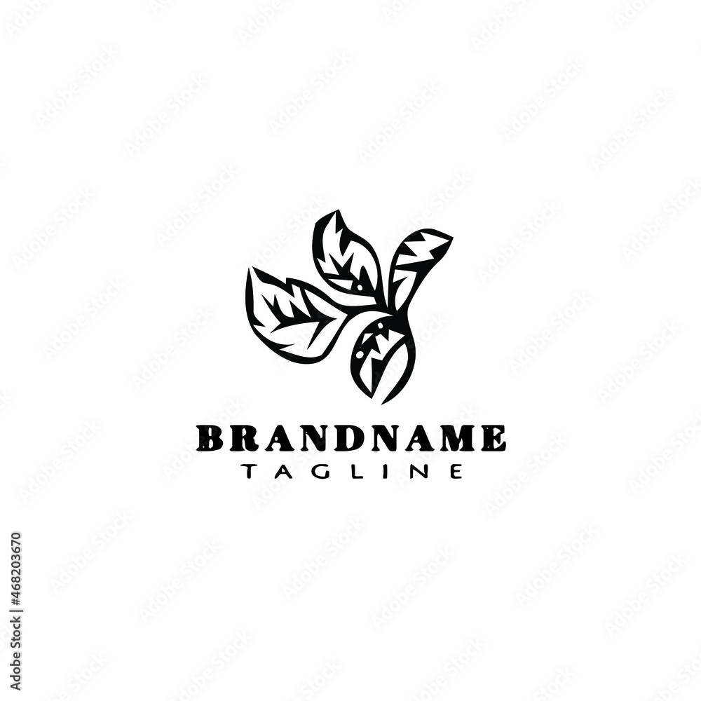Fototapeta premium cilantro logo cartoon icon design creative black isolated vector illustration