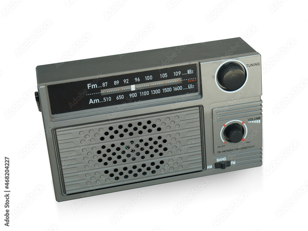 top view grey and black radio on white background, object, fashion, technology, copy space top view grey and black radio on white background, object, fashion, technology, copy space
