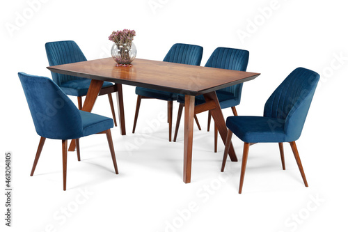 dining table isolated on white background