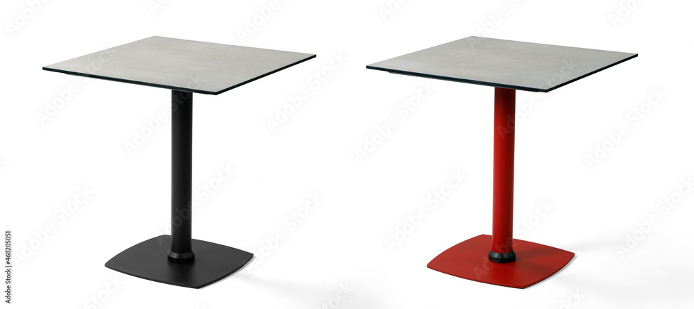 Single dining table isolated on white background Single dining table isolated on white background