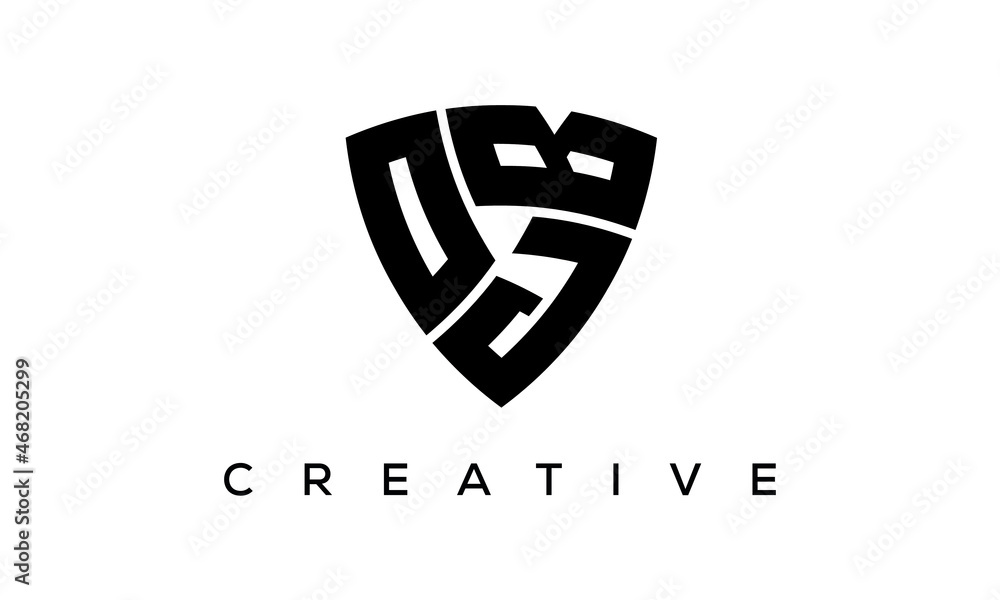 OJB letters logo, security Shield logo vector OJB letters logo, security Shield logo vector