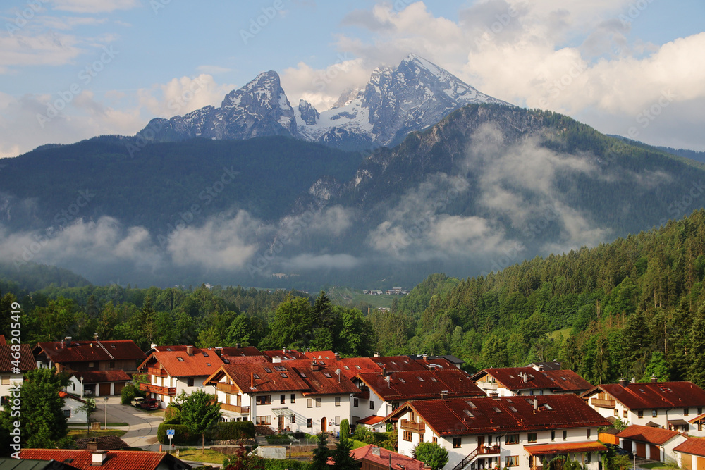 Watzmann mountain from Berchtesgaden, Germany	
